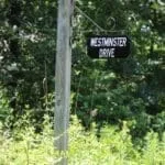 Westminster Drive sign 1
