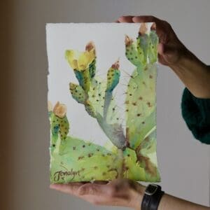 "Beauty from Prickles" - Cactus with yellow bloom