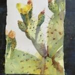 Watercolor painting of irises