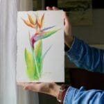 Bird of Paradise watercolor painting